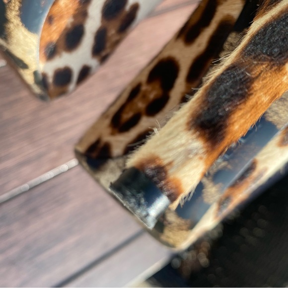 Dolce & Gabbana Animal Print  Genuine Pony Hair Heeled Pumps Size 37 1/2 - Picture 6 of 10